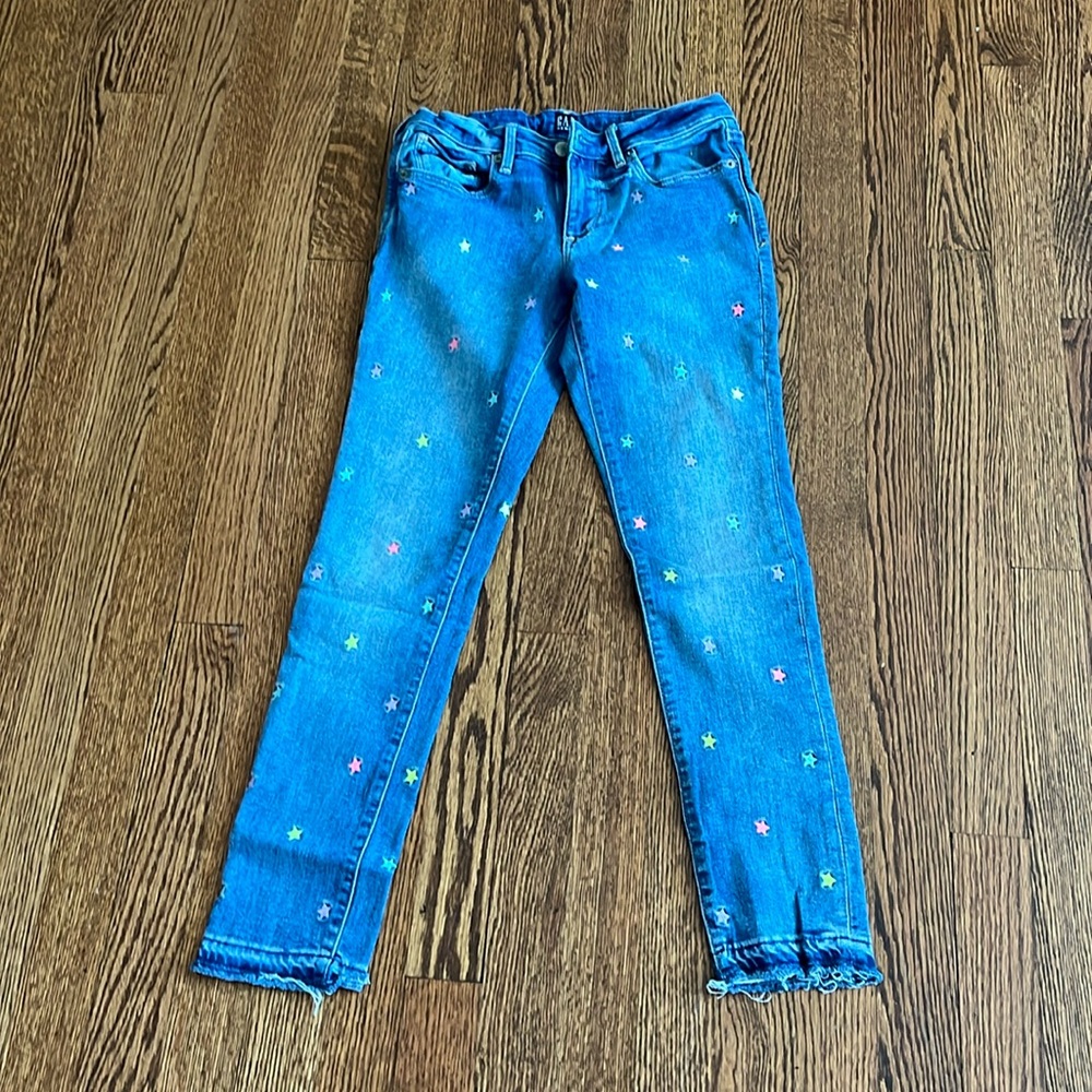 Size 12 gap jeans with elastic tightening.